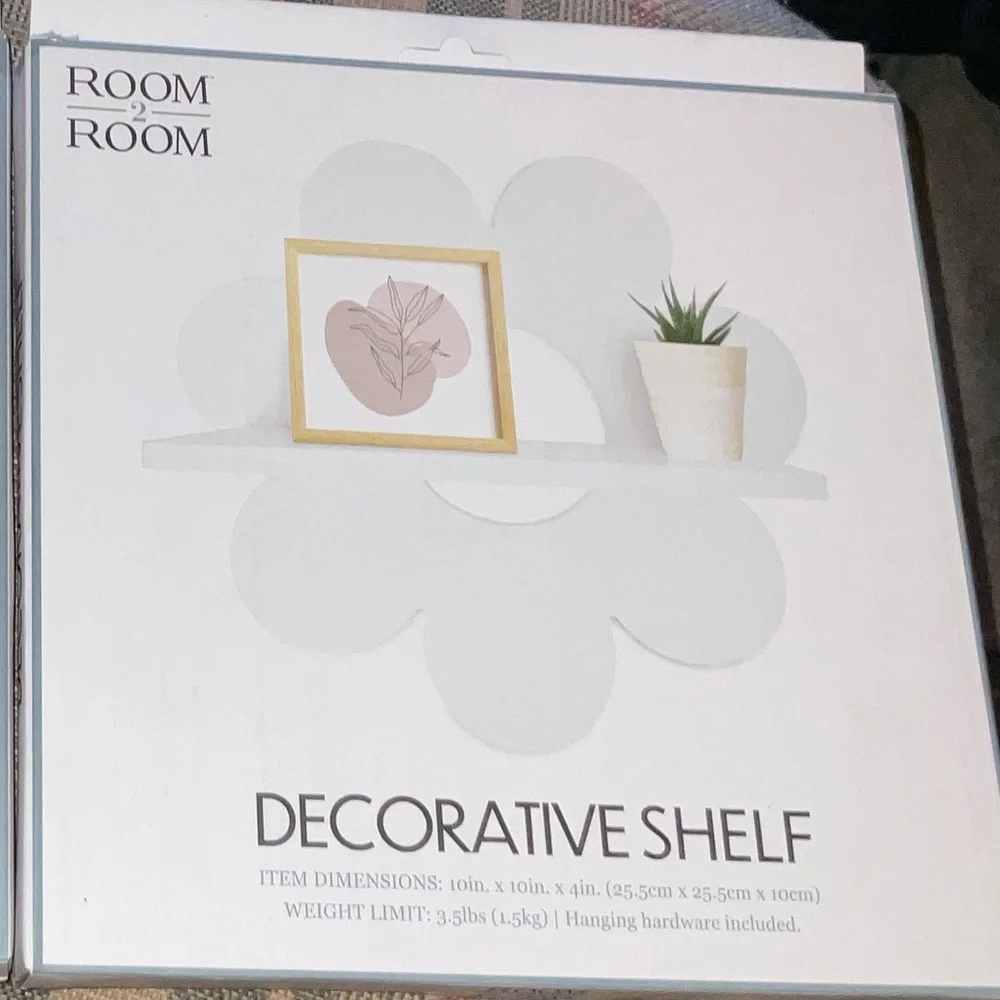 Pink Flower Wall Shelf Daisy Decorative Wall Shelf 10in new
